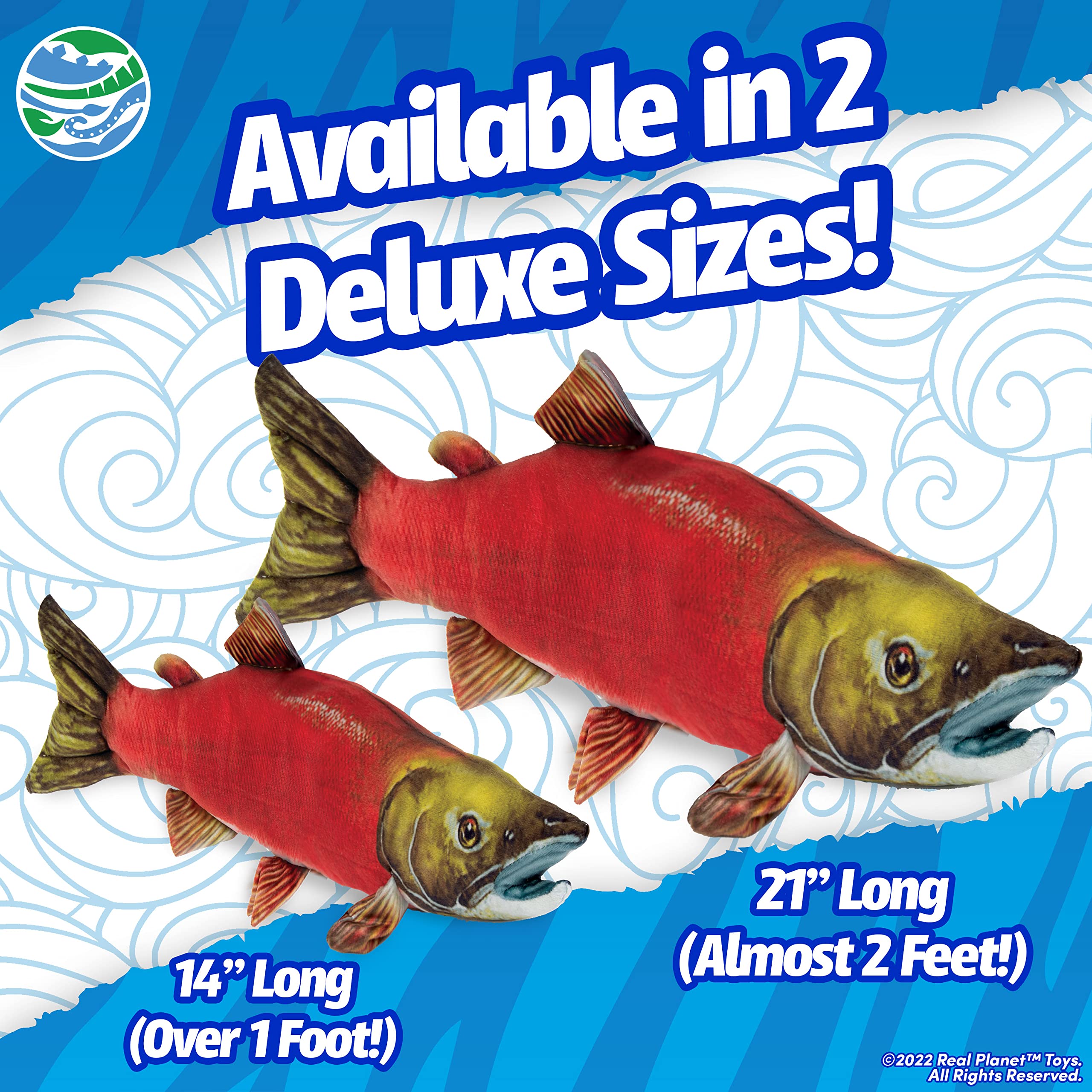 Real Planet Sockeye Salmon Plush colorful body ideal for play