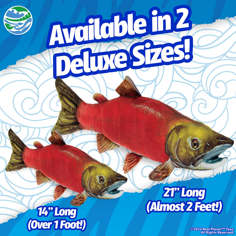Real Planet Sockeye Salmon Plush colorful body ideal for play