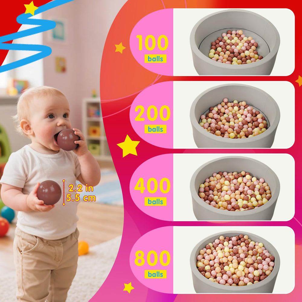 Realhaha ball pit balls support color games and sorting.