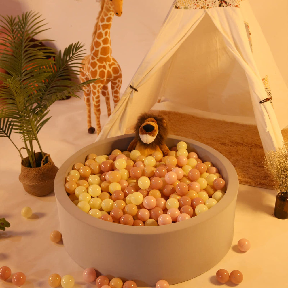Realhaha ball pit balls brighten parties with pink and yellow.