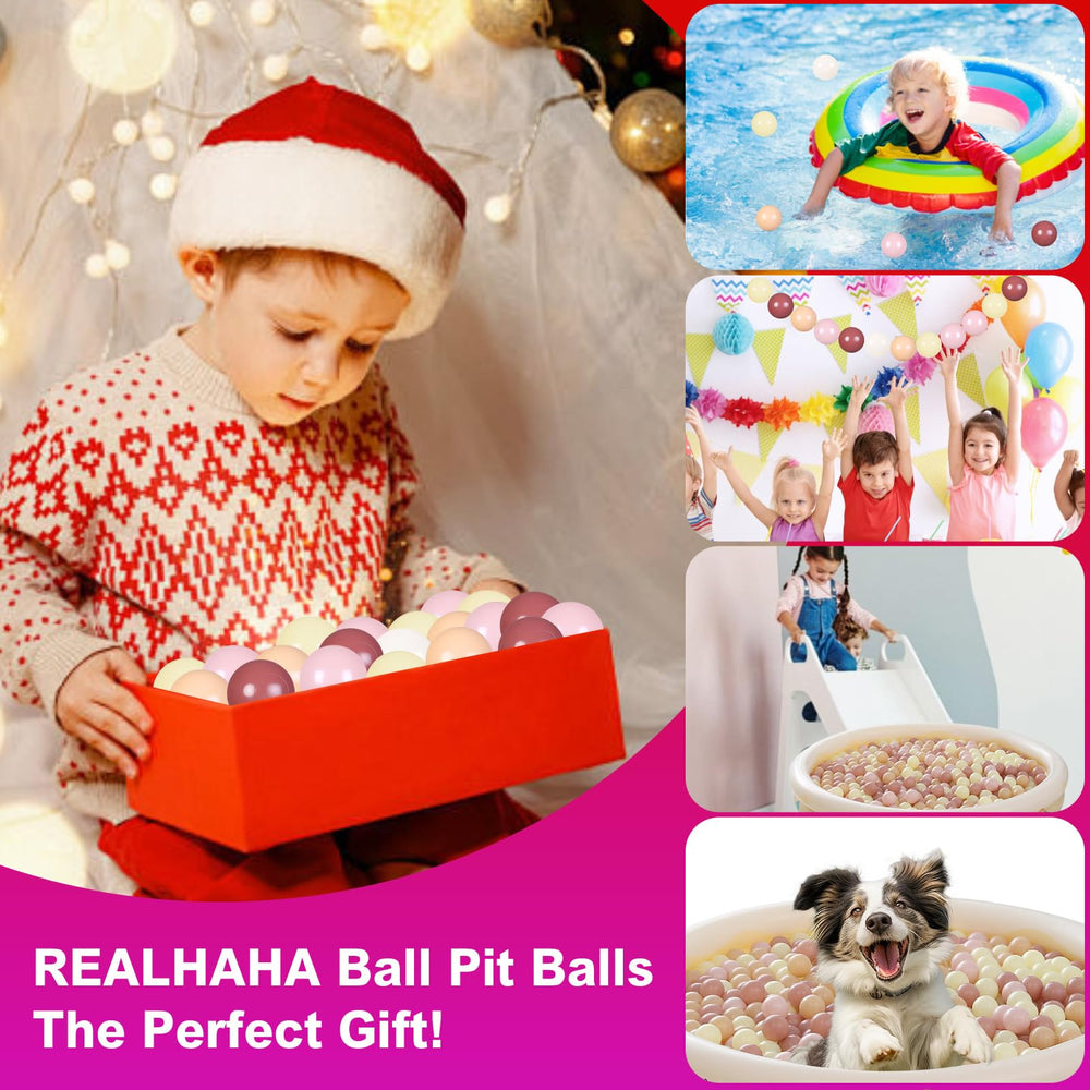 Realhaha ball pit balls used in a play tent create a colorful space.