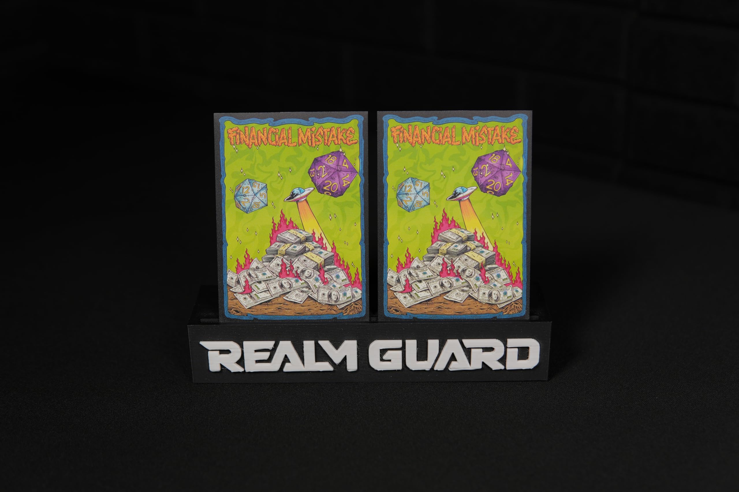 Realm Guard 100ct textured sleeves back view offers grip and glare reduction