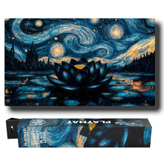 Realm Guard 14x24 playmat with Starry Starry Black Lotus design for spacious game layouts.