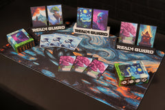 Realm Guard textured matte back with glossy front for tactile grip and vibrant art.