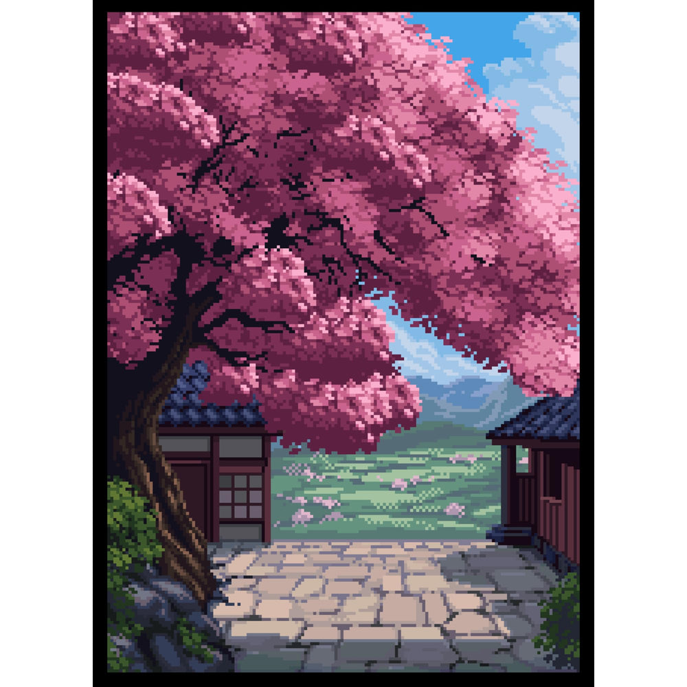 Realm Guard Cherry Blossom pattern enhances deck aesthetics while protecting standard MTG/TCG cards.