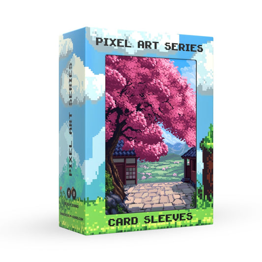 Realm Guard Cherry Blossom sleeves—front art with durable protection for MTG cards.