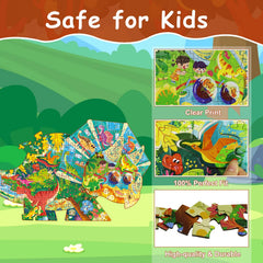 RealRindo 3D dinosaur cards with Triceratops and Stegosaurus for imaginative play.