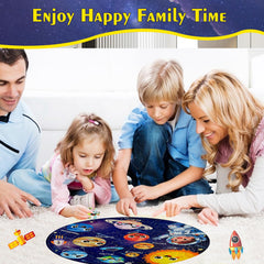 REALRINDO classroom-friendly space puzzle encourages collaborative play.