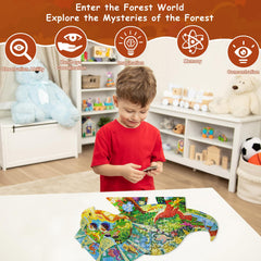 RealRindo dinosaur puzzle fosters learning and sharpens fine motor skills.