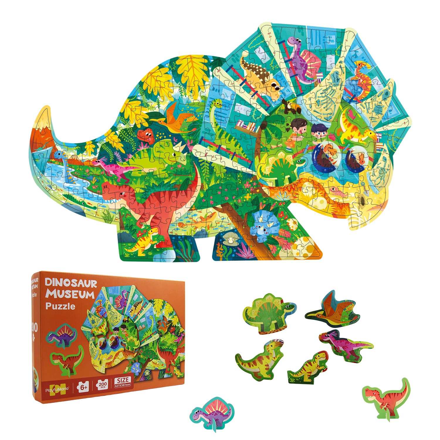 RealRindo Triceratops puzzle pieces for kids boost focus and problem-solving.