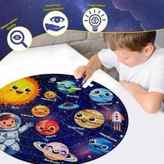 REALRINDO puzzle uses thick blue cardboard with burr-free edges for safe hands.