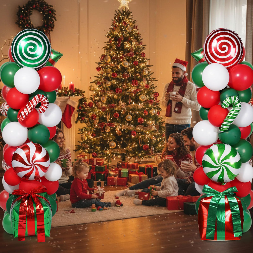 Realspring candy cane balloon 21x42cm enhances seasonal decor and photos