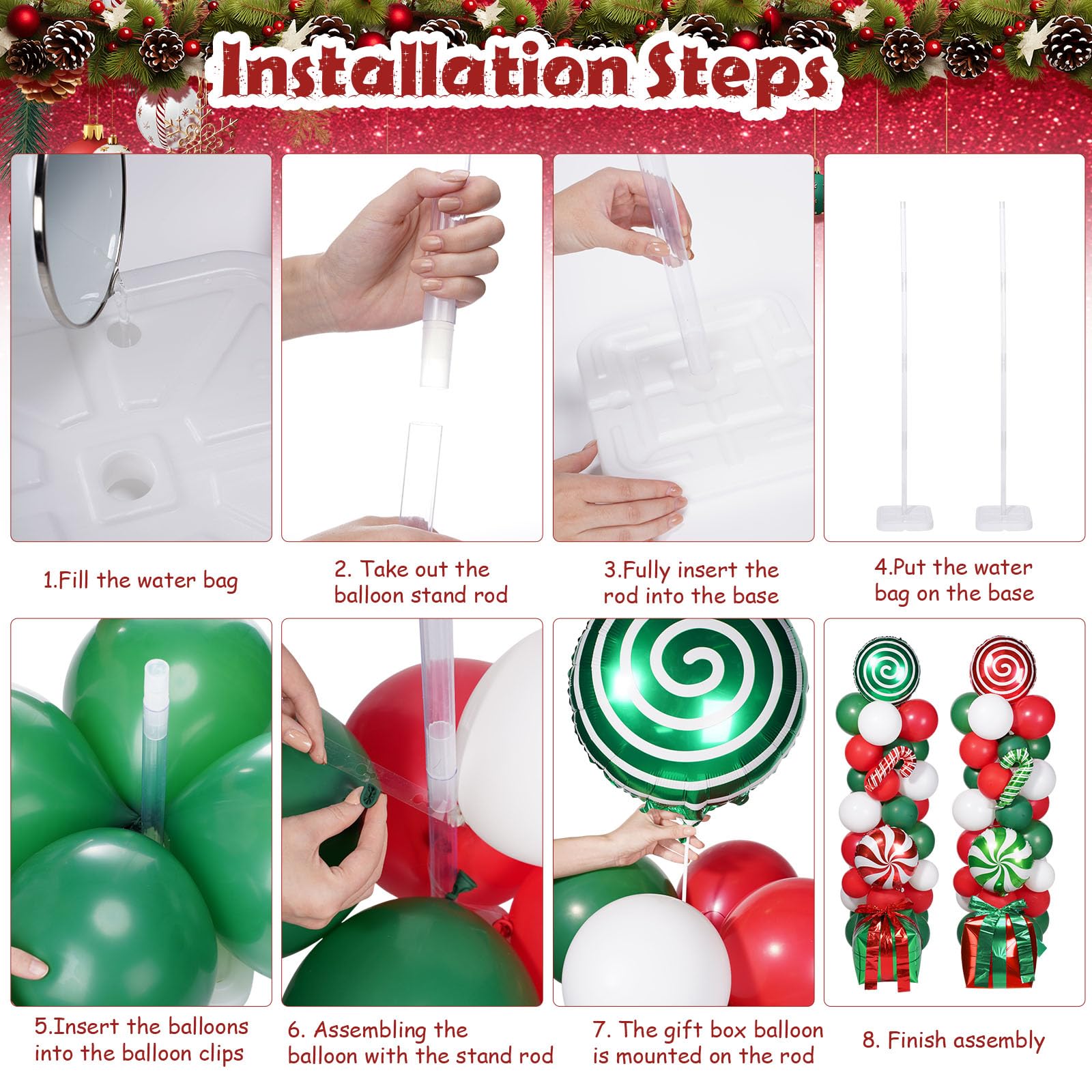 Realspring gift box balloon 22-inch as a bold Christmas centerpiece