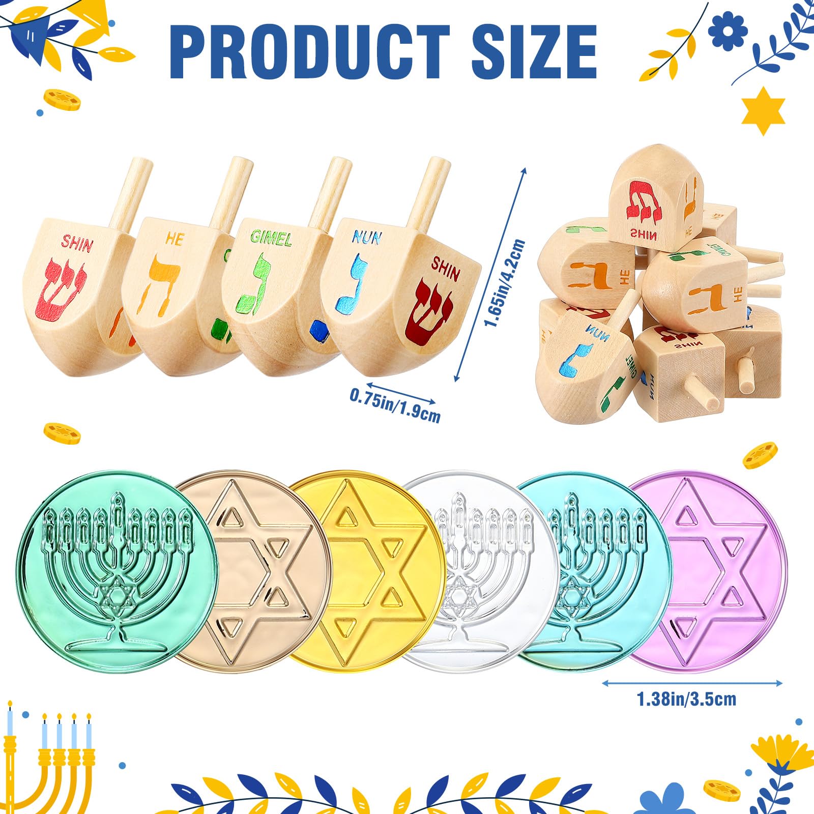 Realspring wooden dreidels ready for smooth spinning