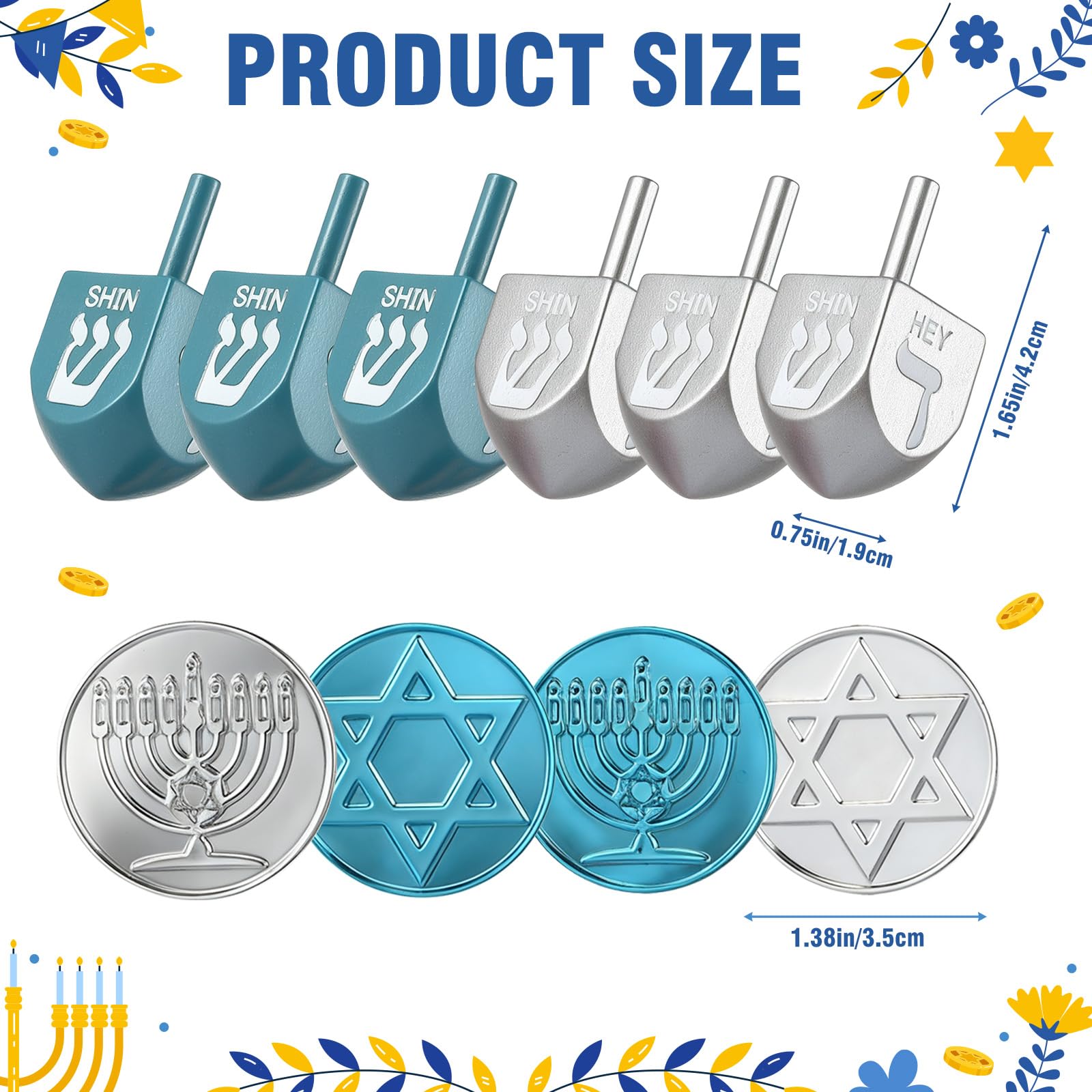 Realspring Hanukkah wooden dreidel image, perfect for classic spinning games and kid-friendly play.