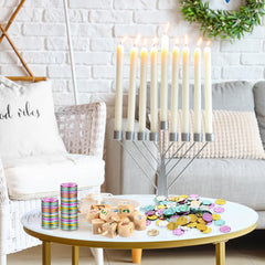Realspring gift set packaging showing complete Hanukkah kit