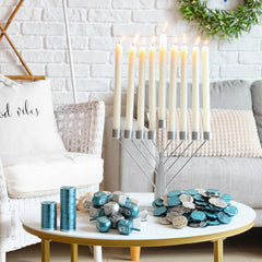 Realspring Hanukkah treasure hunt ideas with coins and dreidels for engaging party activities.