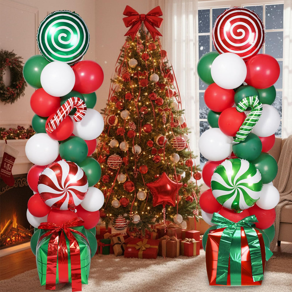 Realspring peppermint balloon 18-inch adds festive holiday flair