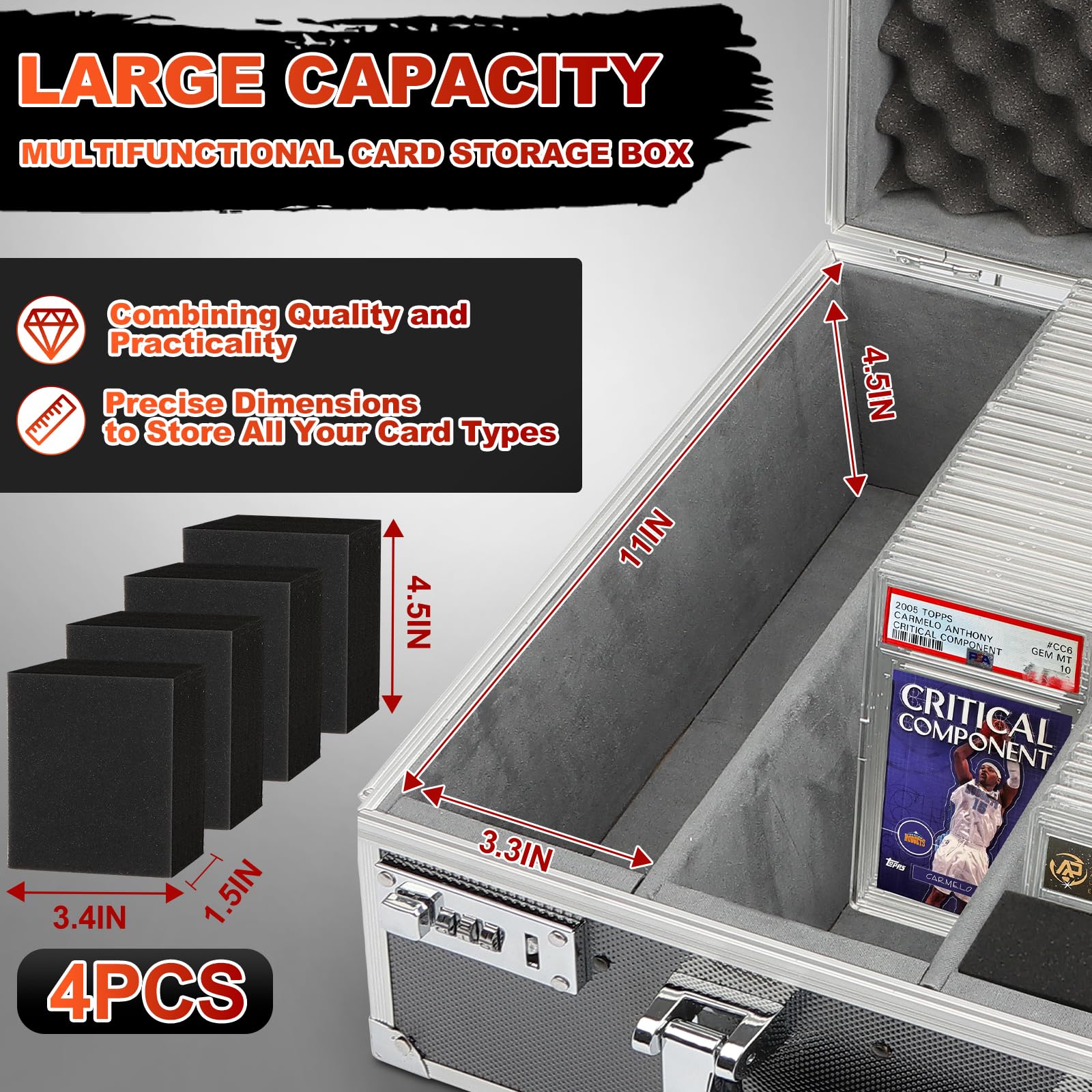 REAQUE capacity display for 170+ PSA/GMA slabs in the case