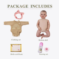 Reborn Baby Dolls Girl gift set is packaged beautifully for gifting.
