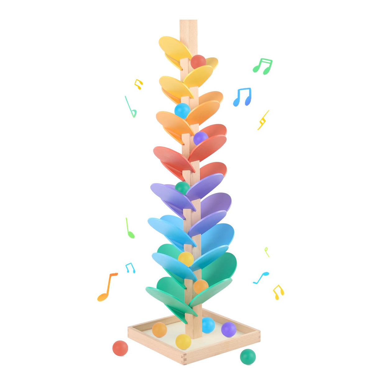 RECEKA marble-tree-top-leaf invites the first ball drop and exploration.