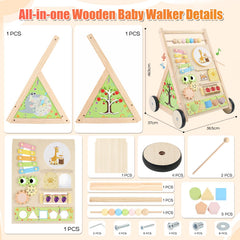 Receka montessori activity center for babies encourages exploration of colors and shapes