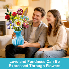 RECROQUO artificial wildflower collection highlights colorful blooms ideal for shelf display.