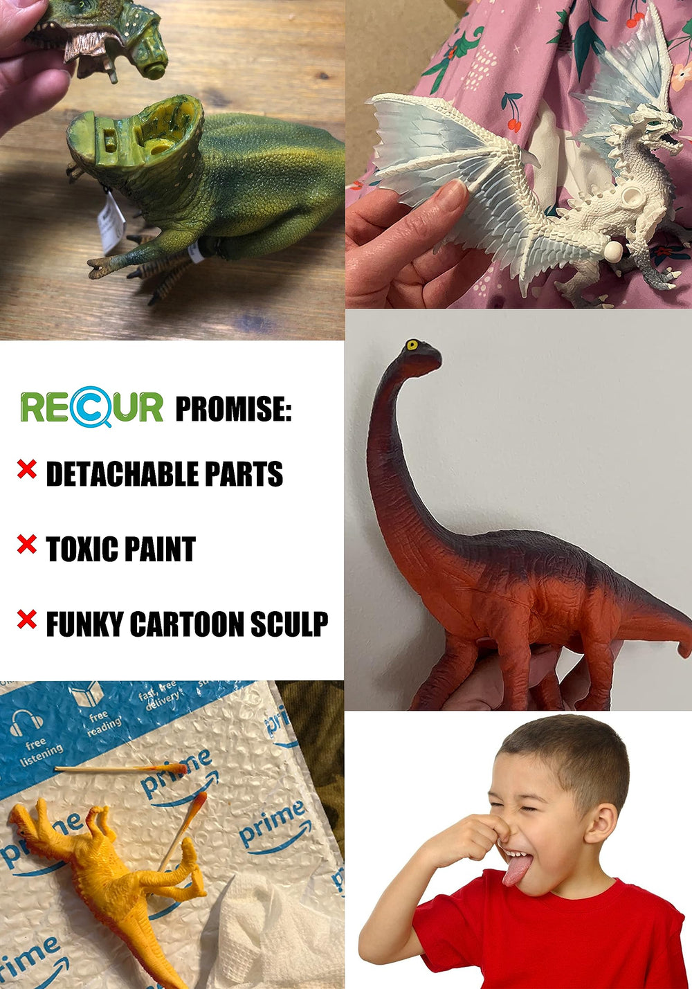 RECUR durable sculpt resists drops during rough kid play