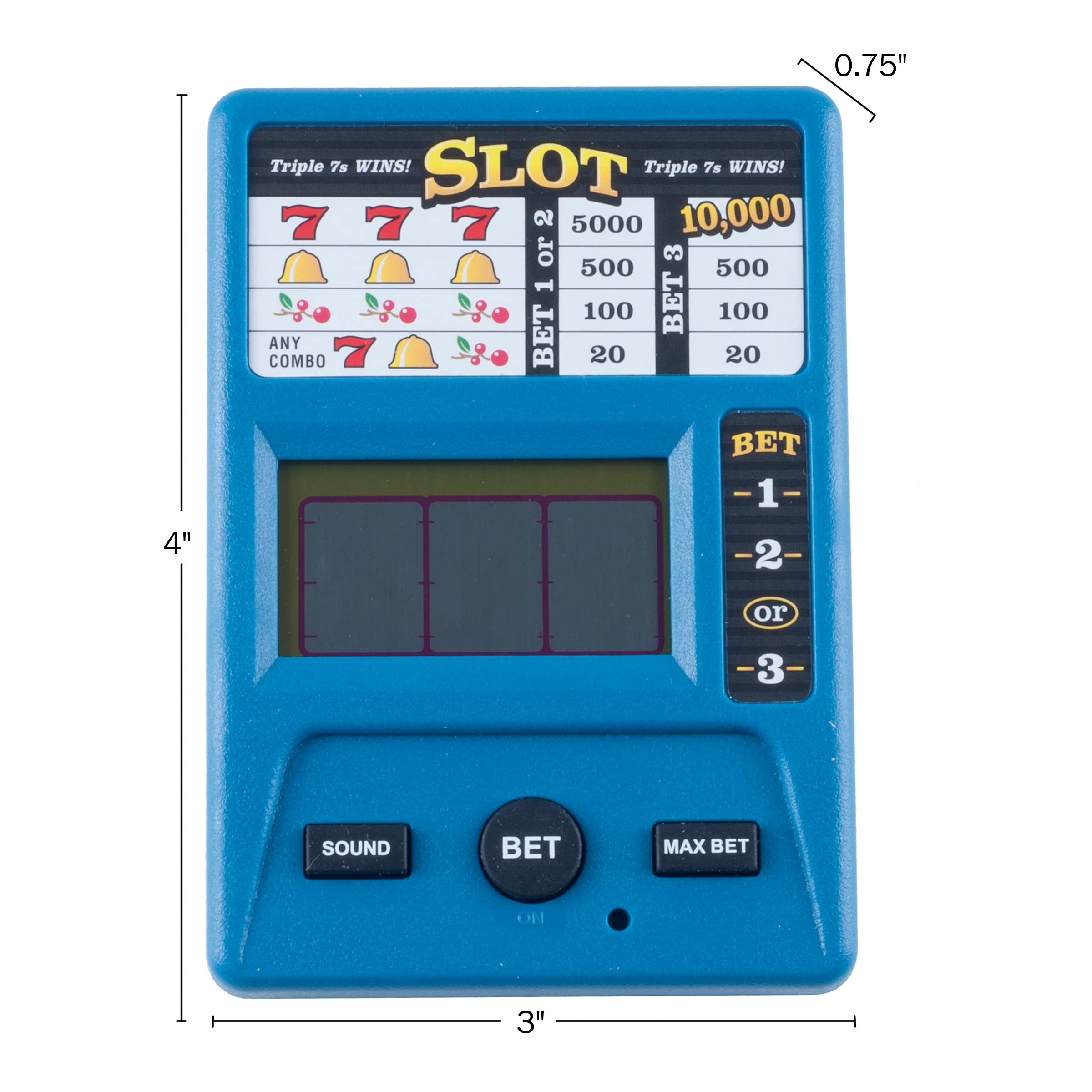 RecZone slot machine bets selector and reels, ideal for casual play anywhere