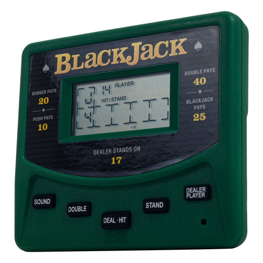 RecZone trademark poker handheld blackjack display with clear screen and automatic score keeping