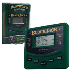 RecZone Trademark Poker handheld blackjack front view for portable Las Vegas style fun