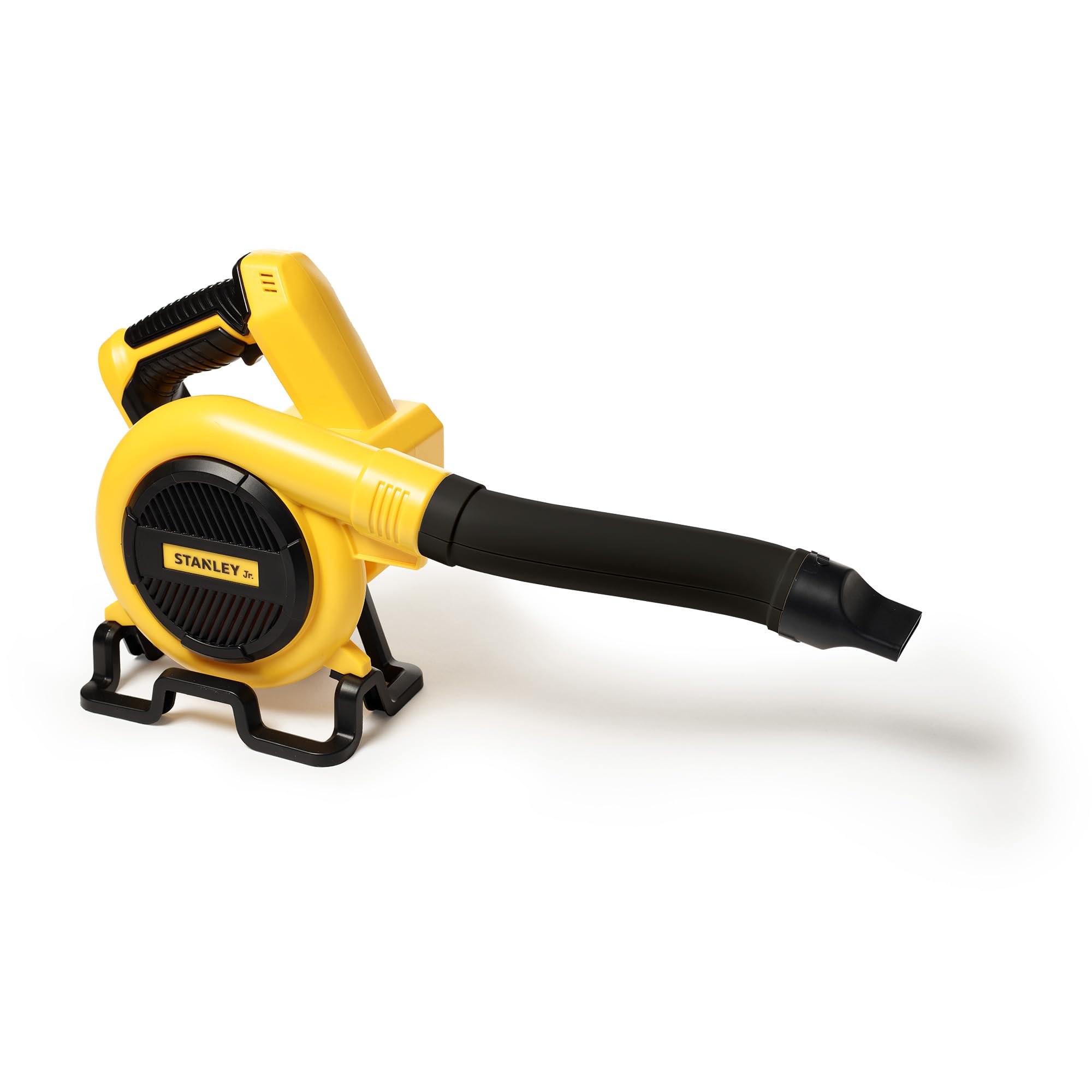 Red Toolbox Stanley Jr leaf blower front view sparks imaginative outdoor play.