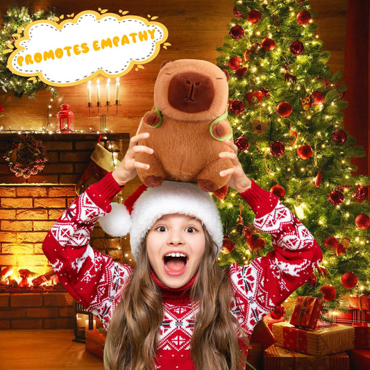 REDAICA capybara plush close-up shows soft fur and inviting hugs for tactile delight.