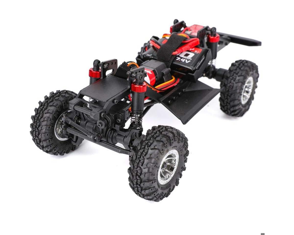 Redcat Racing Ascent 18 Scout II with LED headlights illuminating a trail for night crawling