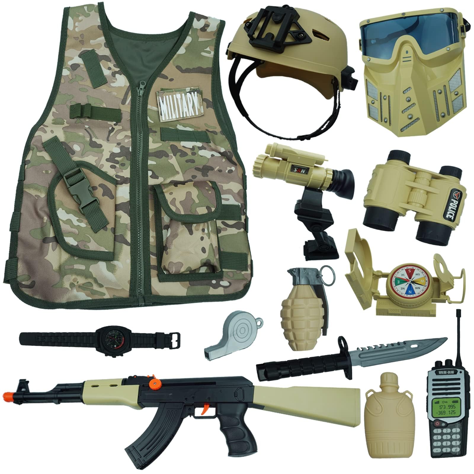 RedCrab Kids Army helmet for authentic role-play and imagination