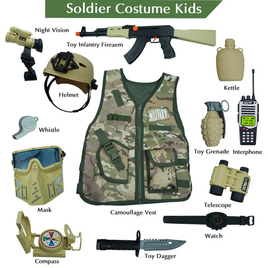 RedCrab Kids Army vest with adjustable straps for a comfortable fit