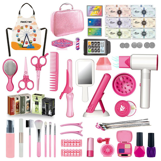 RedCrab Kids Beauty Salon Kit Packaging—ideal gift and tidy storage for playful mornings.