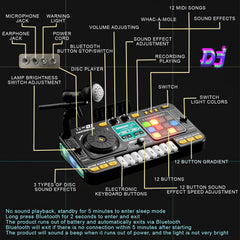 RedCrab Kids DJ Mixer 8-key piano encourages melodic exploration and hands-on learning.