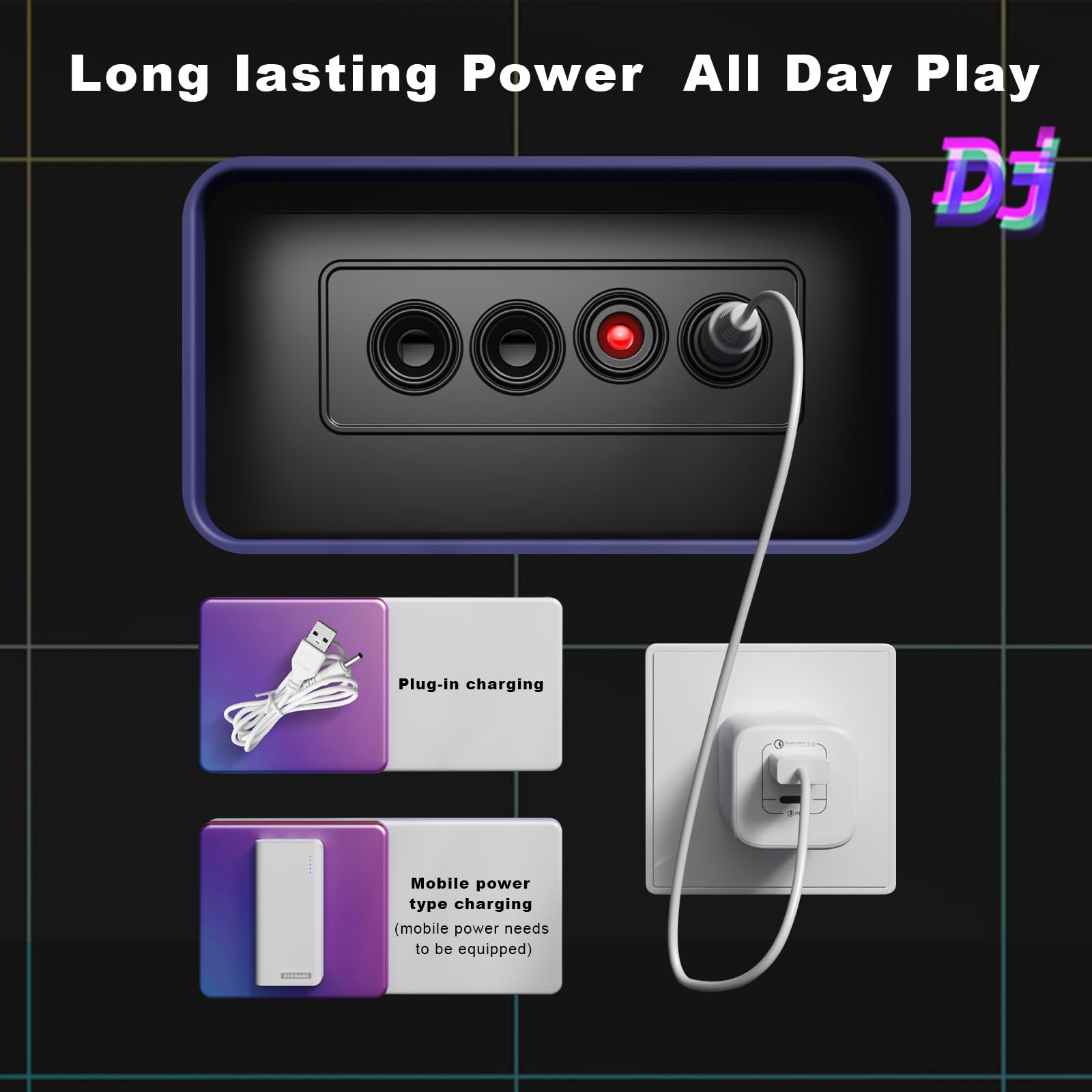 RedCrab DJ Mixer recording via AUX for easy music capture.
