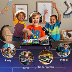 RedCrab Kids DJ Mixer safe, durable plastic with rounded edges for play