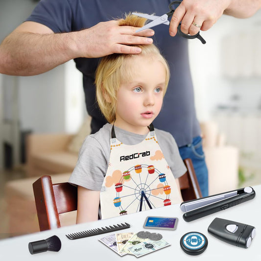 RedCrab Shaving Kit hair-dryer showcases realistic styling during imaginative grooming sessions.