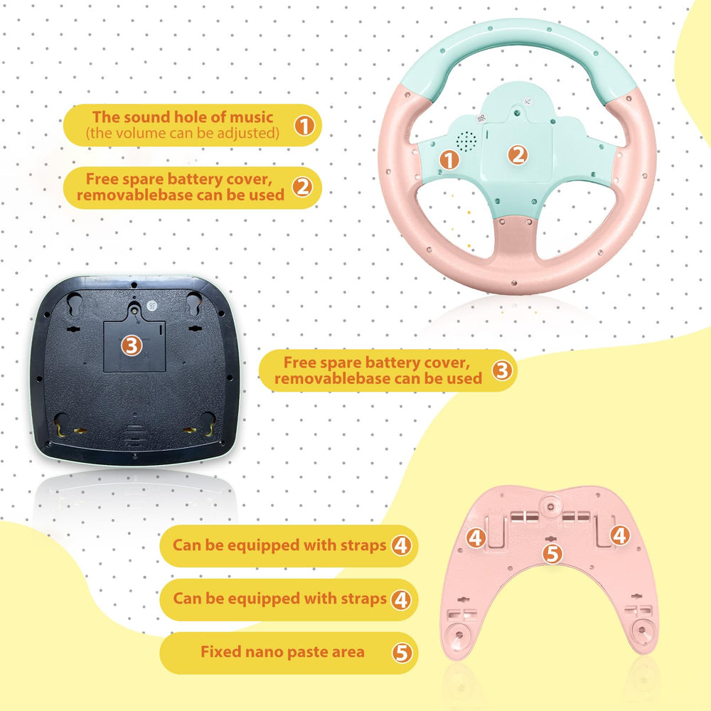 RedCrab steering wheel 360-degree rotation for flexible play