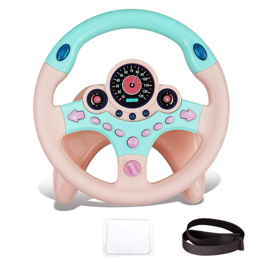 RedCrab steering wheel toy with lights and music sparks imaginative driving play.