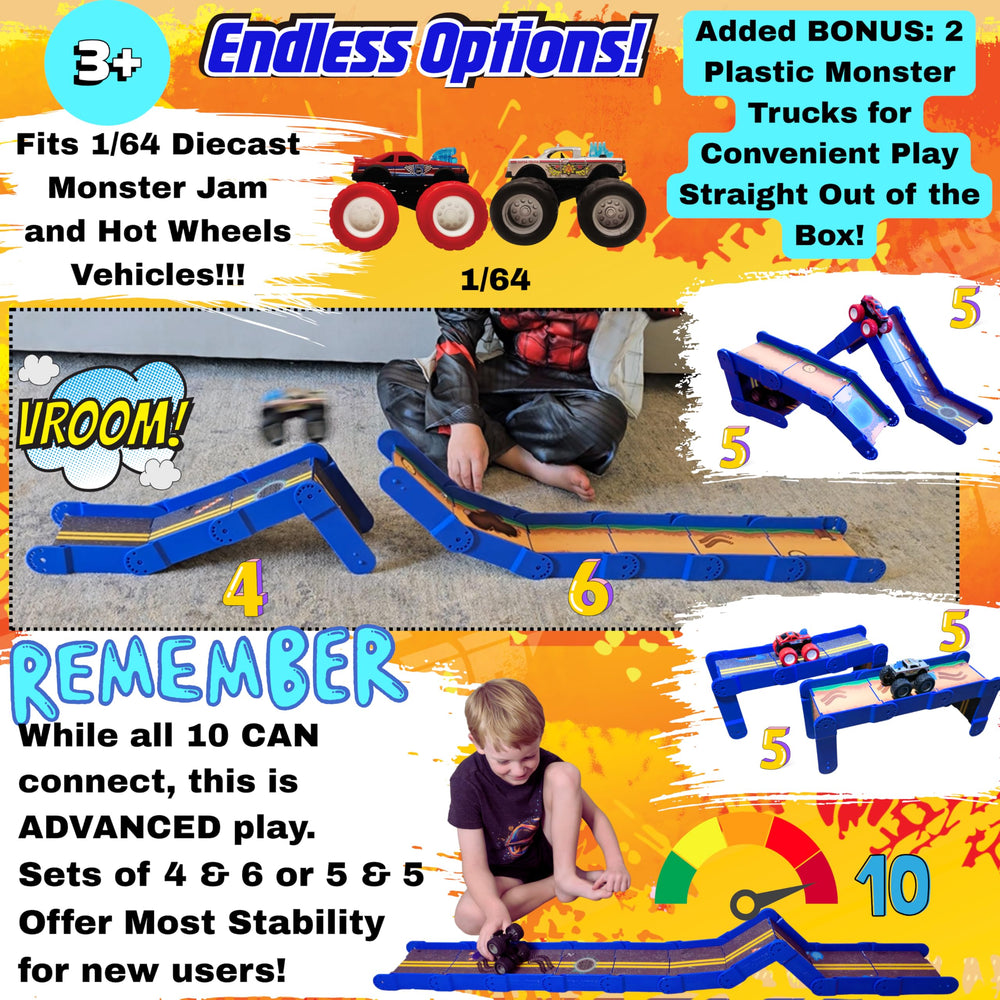 Redi-Rampz snap connectors simplify assembly in minutes.