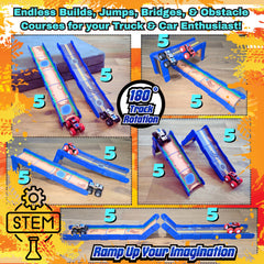 Redi-Rampz double-sided track featuring dual themes for variety.