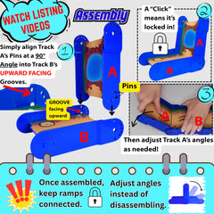 Redi-Rampz ramp layout using five pieces demonstrates quick setup.
