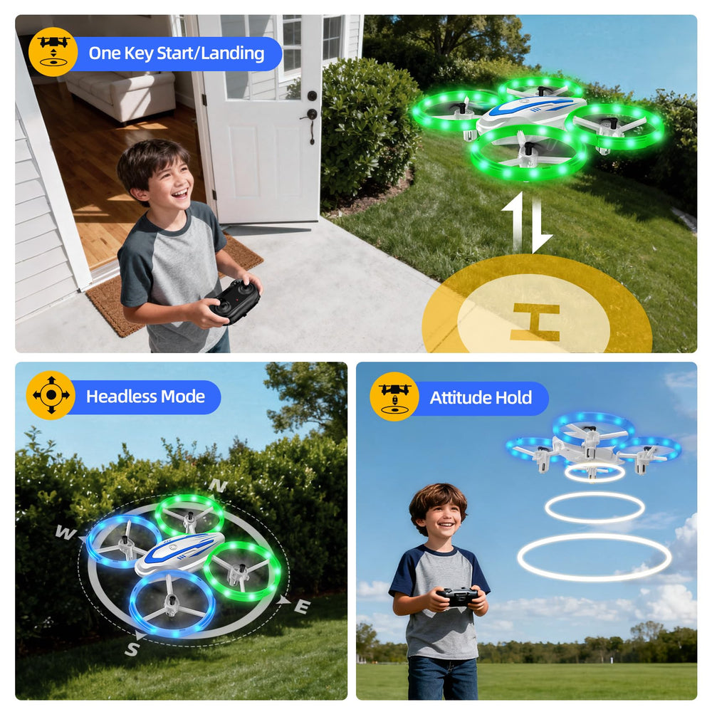 Redrie C68 drone with protected propellers for safer flights.