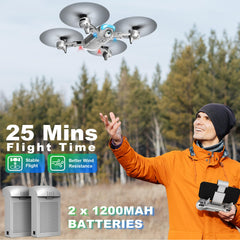 REDRIE JY02 drone folded with case, ideal gift-ready and portable.