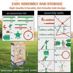 ReechTree easy-assembly spinning target set up in minutes.