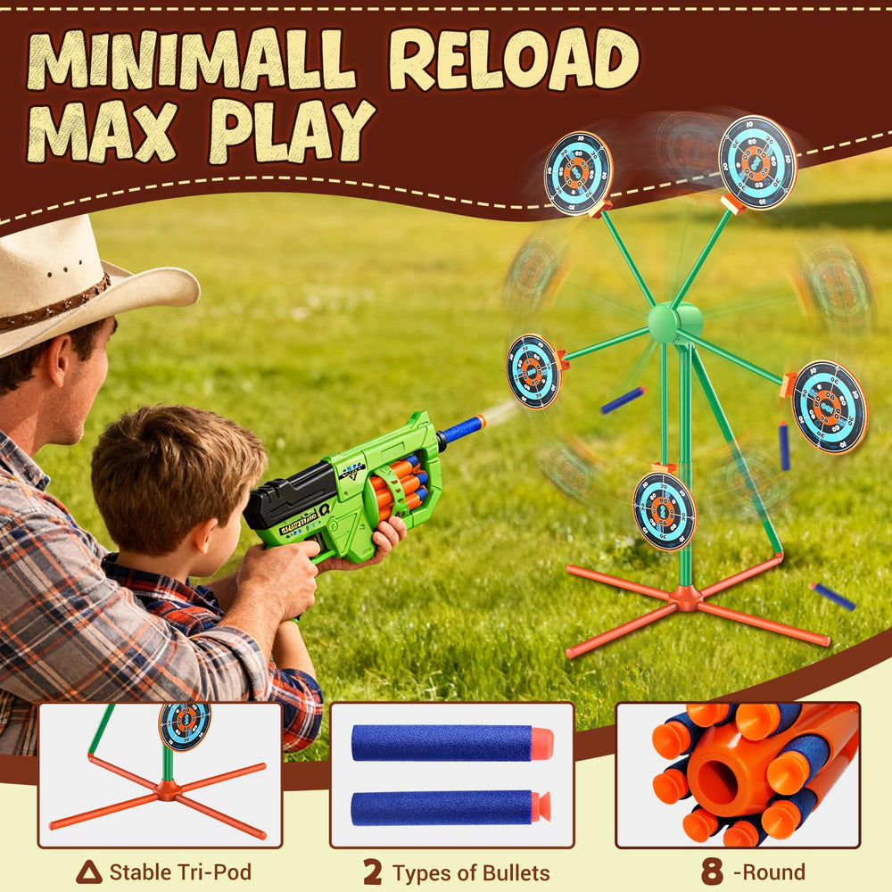 ReechTree RT8 blaster with eight-dart drum enables longer play sessions.
